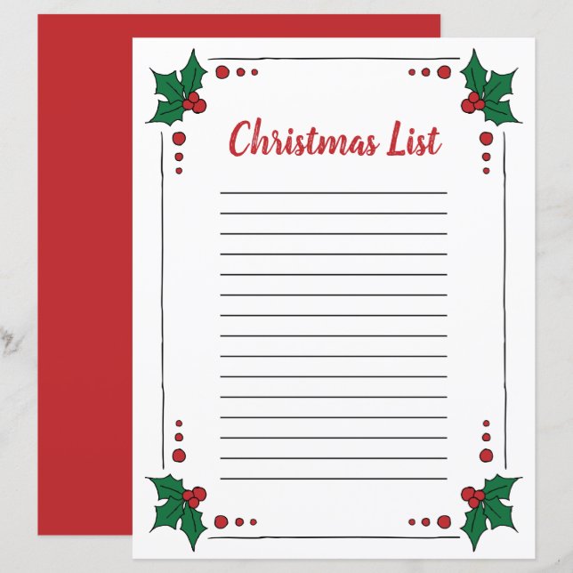 Holly Blätter Clipart Weihnachtsseite Klammer (Vorne/Hinten)