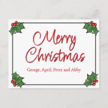 Holly-Blätter, Holly-Beeren, Weihnachtskranz