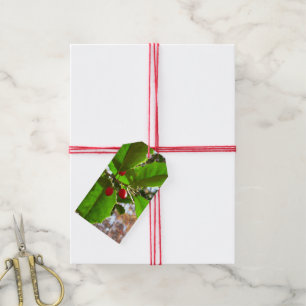 Holly Blätter II Holiday Nature Botanical Geschenkanhänger