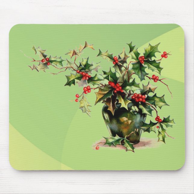 Holly Blätter Mouse Pad Mousepad (Vorne)