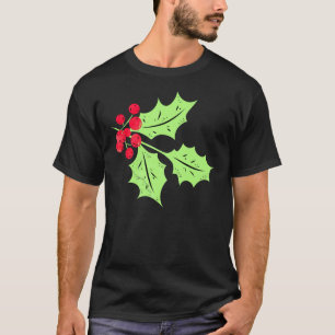 Holly-Blätter und Beeren T-Shirt