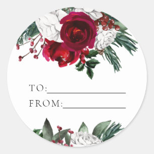 HOLLY Burgundy Gold Floral à partir de Stickers Ca