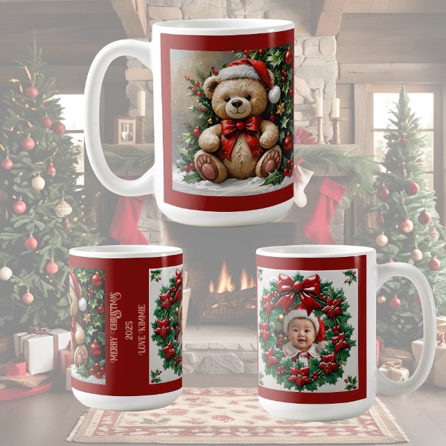 Holly Christmas Bear Kaffeetasse (Von Creator hochgeladen)
