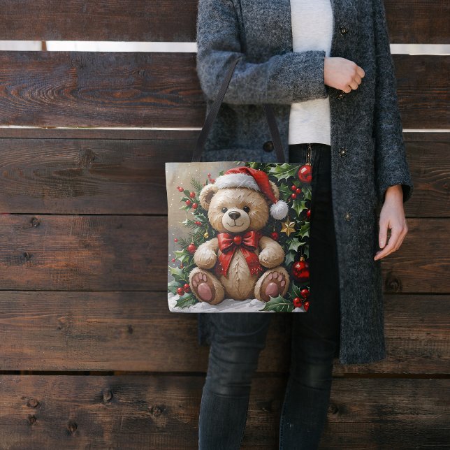 Holly Christmas Bear Tasche (Von Creator hochgeladen)