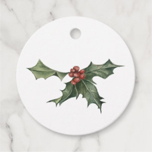 Holly Christmas-Geschenk-Tag Geschenkanhänger
