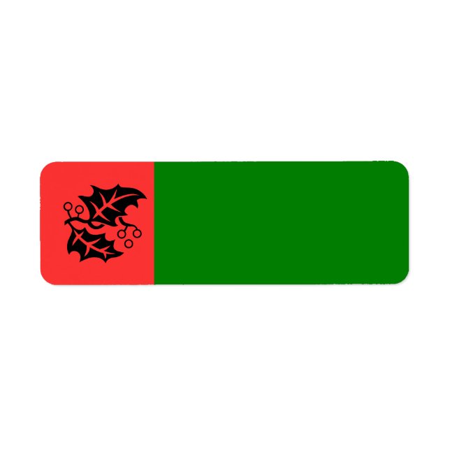 Holly Christmas Label (Vorne)