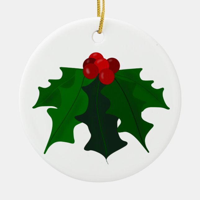 Holly Christmas Ornament (Vorne)