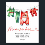 Holly Christmas Santa Baby Dusche Mimosa Bar Poster<br><div class="desc">Set ein festlicher Ton mit unserem Weihnachtsdusche Mimosa Bar Sign. Mit einem fröhlichen Santa Claus-Design, umgeben von heiliger und winterlicher Vegetation, fügt dieses Schild Ihrer mimosa Bar eine Touch von Urlaubsmagie hinzu. Es eignet sich hervorragend, um die Gäste zu dieser köstlichen Getränkestation zu führen und so die Urlaubsatmosphäre Ihrer Babydusche...</div>