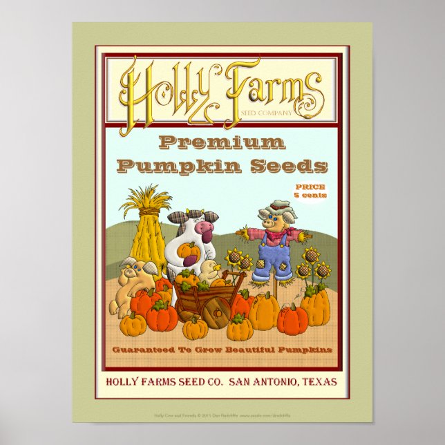 Holly Cow's Vintages Pumpkin Seed Package Poster (Vorne)