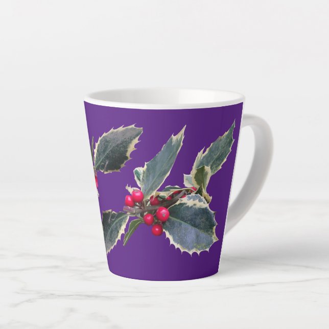 Holly Cust Lila Latte Tasse (Rechte Ecke)