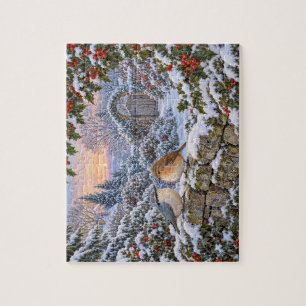 Holly dans la neige - Puzzle d'oiseaux d'hiver