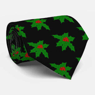 Holly Design Christmas Krawatte