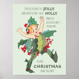 Holly Flower Kinder Elizabeth Gordon CC0526 Poster