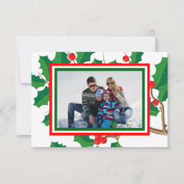 Holly Foto - 3x5 Weihnachtskarte Einladung