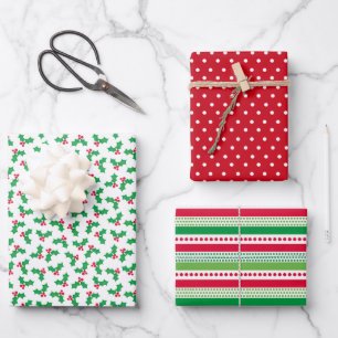 Holly Geschenkpapier Set