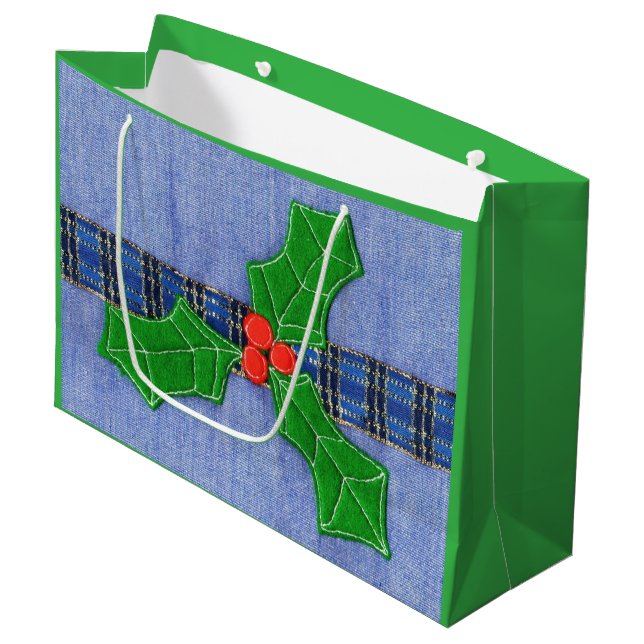 Holly Große Geschenktüte (Vorderseite Schrägansicht)