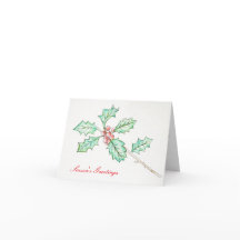 Holly-Grußkarte "Jahreszeiten"