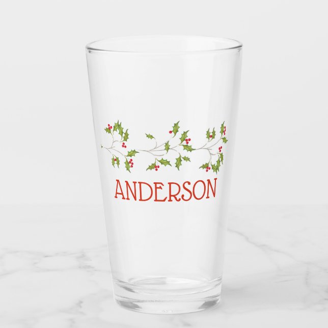 Holly Holiday Glass Glas (Vorderseite)