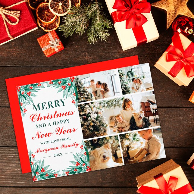 Holly Ivy Blätter Family Foto Collage Weihnachten (Von Creator hochgeladen)