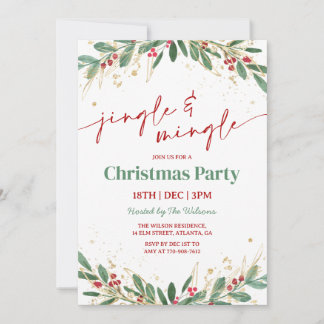 Holly Jingle und Mingle Weihnachtsfeier Einladung