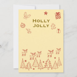 『Holly Jolly』トナカイのかわいいクリスマスカード♡ Feiertagskarte