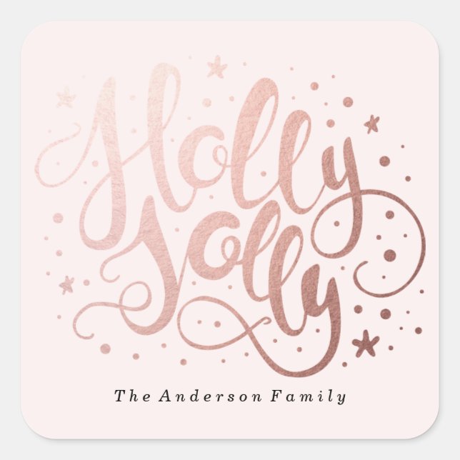 Holly Jolly | Aufkleber für den Urlaub (Vorderseite)