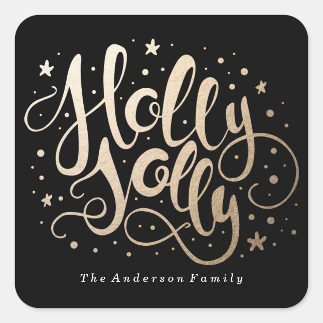Holly Jolly | Aufkleber für den Urlaub (Vorderseite)