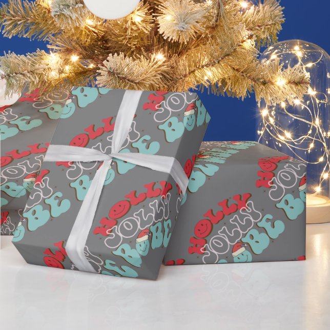 Holly Jolly Babe Geschenkpapier (Feiertage)