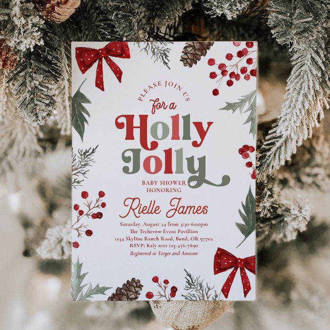 Holly Jolly Baby Shower Invitation (Créateur téléchargé)