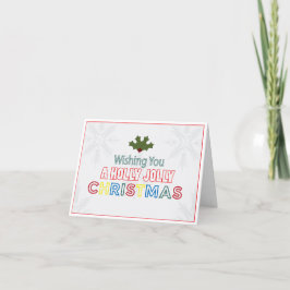 Holly Jolly Chirstmas Feiertagskarte