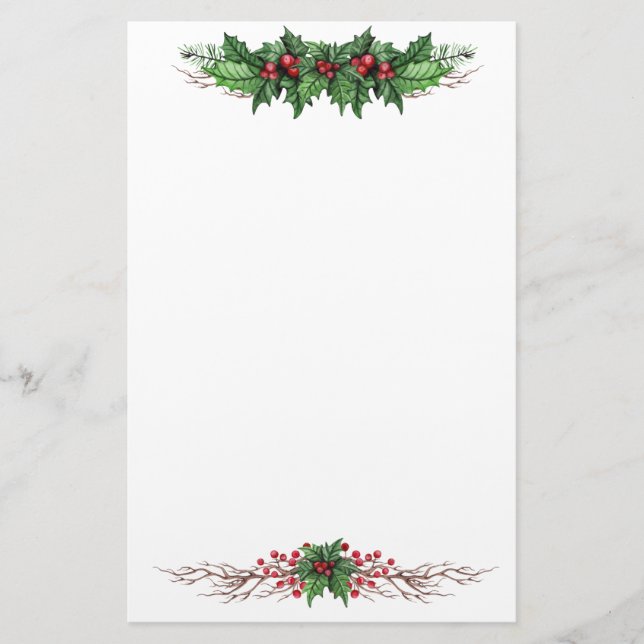 Holly Jolly Christmas Briefpapier (Vorderseite)