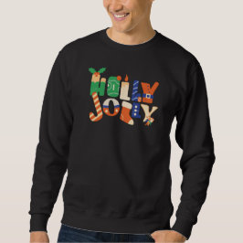 Holly Jolly Christmas Candy Letters Sweatshirt