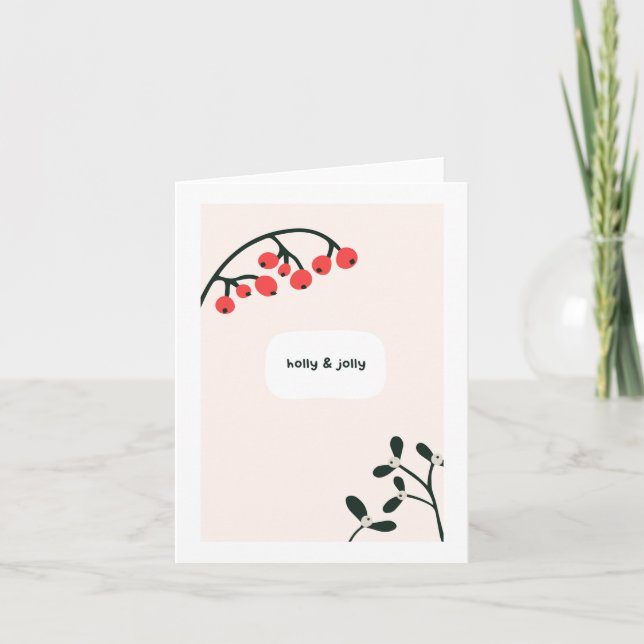 Holly Jolly Christmas Card Karte (Vorderseite)