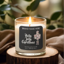 Holly Jolly Christmas | Étiquettes de bougies mode