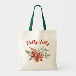 Holly Jolly Christmas Holiday Öko Grocero Tragetasche