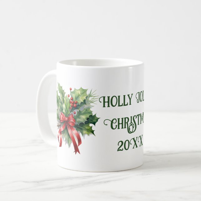 Holly Jolly Christmas Kaffeetasse (Vorderseite Links)