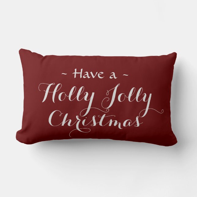Holly Jolly Christmas Lendenkissen (Vorderseite)