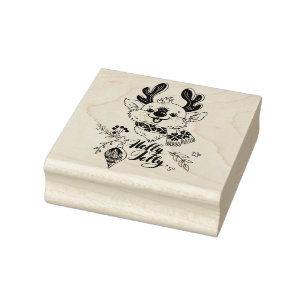 Holly Jolly Christmas Reindeer Gummistempel
