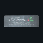 Holly Jolly Christmas Rücksendeadressen-Aufklebers<br><div class="desc">Fügen Sie Ihren Ferien-Mails eine Touch mit unseren schicken und modernen Urlaubsanschriften hinzu. Entsprechende Urlaubskarten,  Geschenketiketten und vieles mehr finden Sie unter berryberrysweet.com</div>