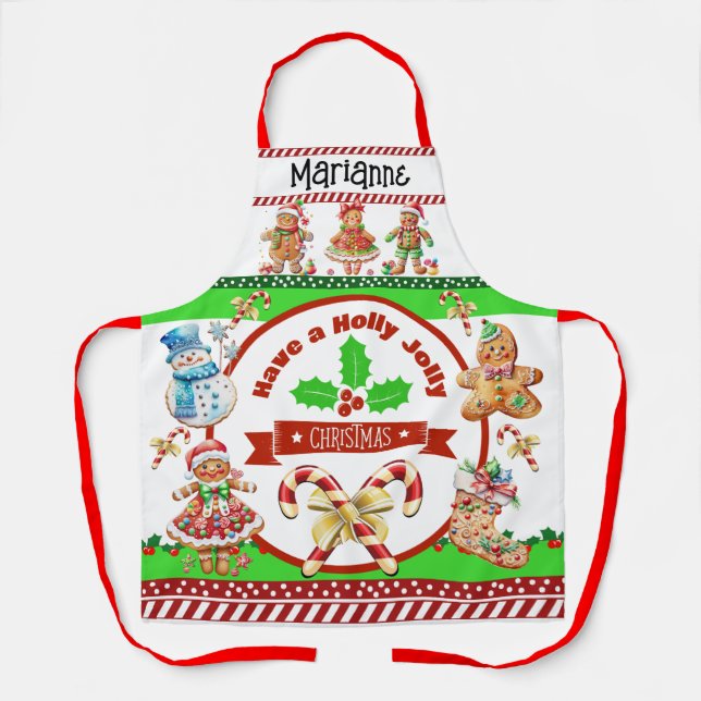 Holly Jolly Christmas Schürze (Vorderseite)