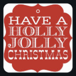 Holly Jolly Christmas Stickers<br><div class="desc">Festive Holly Jolly Stickers,  um Ihre Karten Umschläge und Pakete zu dekorieren!</div>