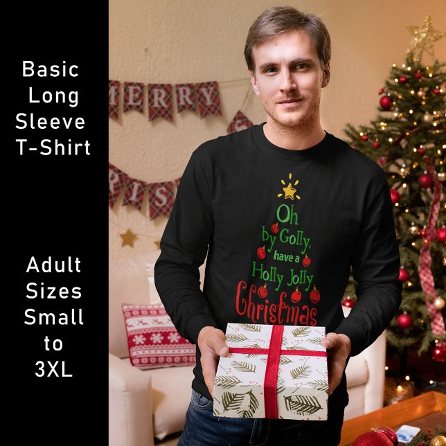 Holly Jolly Christmas Typography Classic Song, ZSG T-Shirt (Holly Jolly Christmas Typography Classic Song, ZSG T-Shirt)