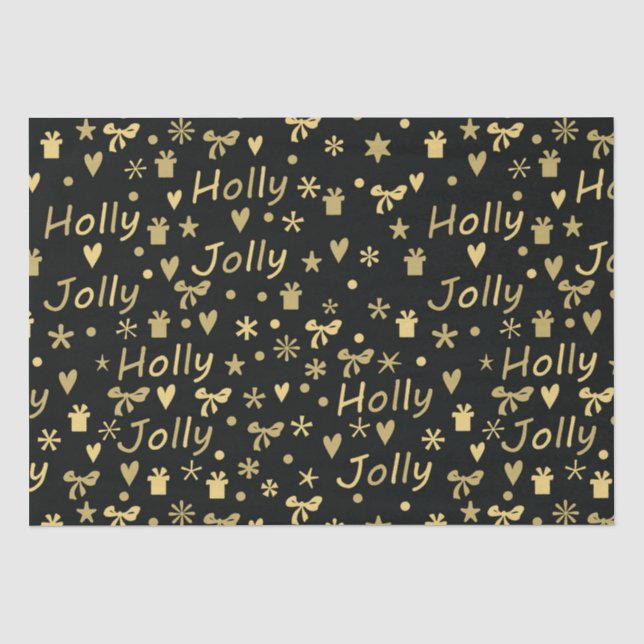 Holly Jolly Chrsitmas Seidenpapier (Vorderseite)