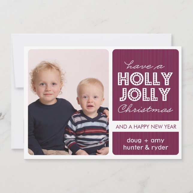 'Holly Jolly' (DEMICK) Carte photo de vacances (Devant)