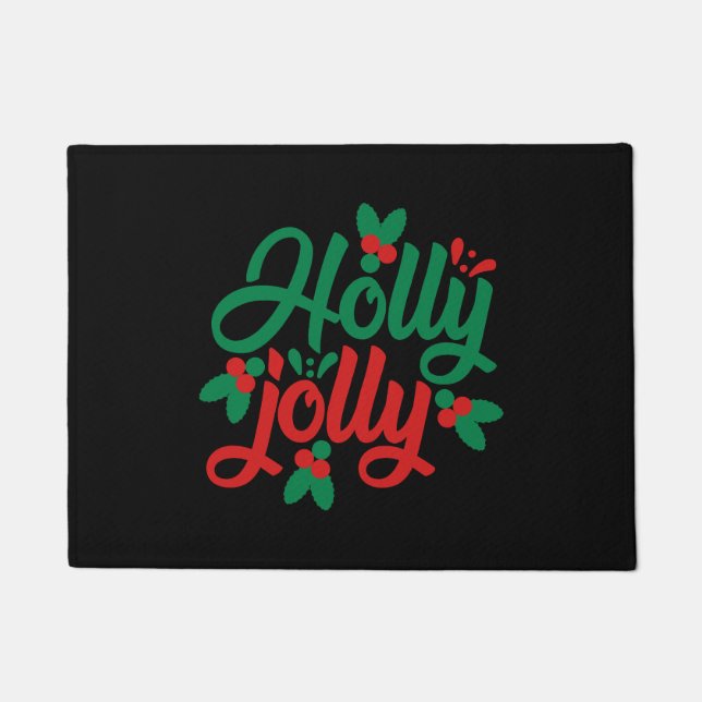 Holly jolly, Ein großartiges Weihnachts-Party-Gesc Fußmatte (Vorderseite)