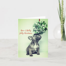 Holly Jolly French Bulldog Christmas Feiertagskarte