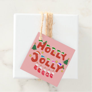 Holly Jolly Geschenkanhänger