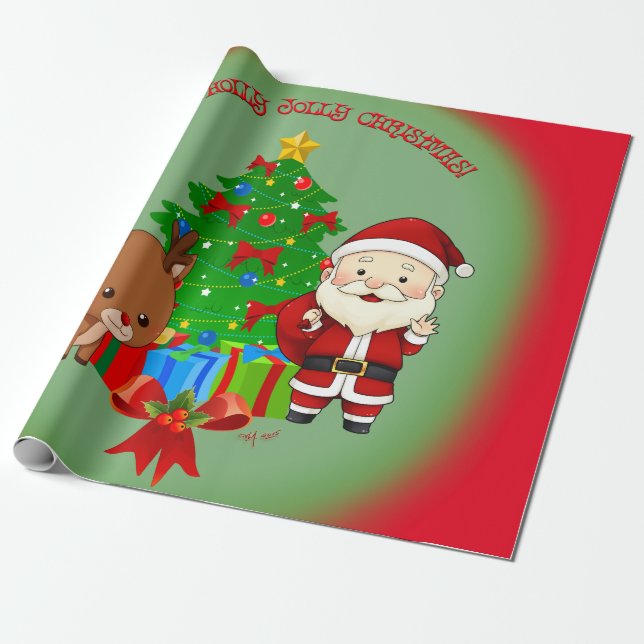 Holly Jolly Geschenkpapier (Ungerollt)