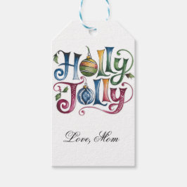 Holly Jolly Gift Tag Geschenkanhänger