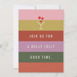 Holly Jolly Good Time party invitation Einladung